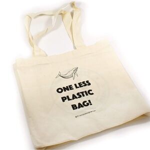 One Less Plastic Bag- Organic Cotton Tote